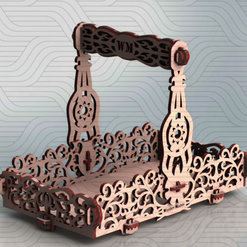 دانلود طرح آماده برش لیزر سبد میوه و تخم مرغ(4میل) کد 11554