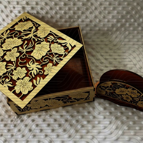 17 دانلود طرح آماده برش لیزر جعبه شیک(4میل) کد 11577 - تصویر 1