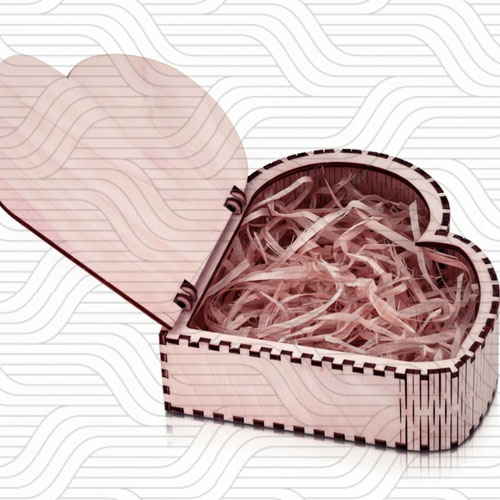 دانلود طرح آماده برش لیزر جعبه قلب(4میل) کد 11578