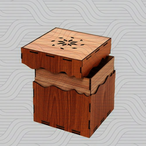 دانلود طرح آماده برش لیزر جعبه هدیه (الگو لیزر باکس کادویی) کد 11595