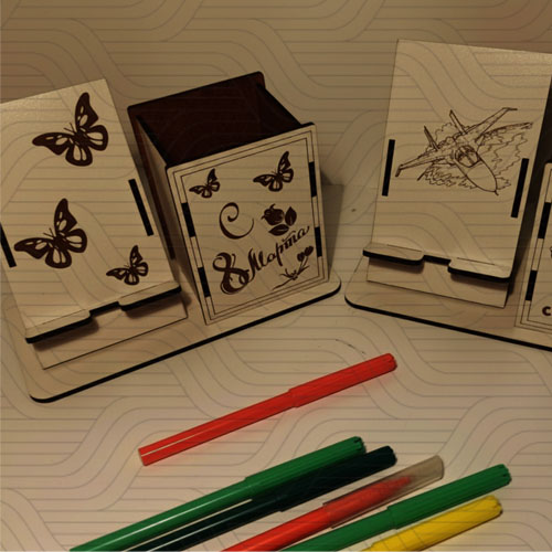 دانلود طرح آماده برش لیزر جا قلمی و جا موبایلی کد11524