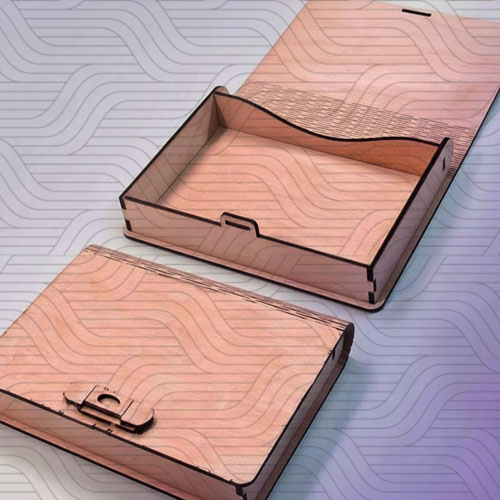 دانلود طرح آماده برش لیزر جعبه کم عمق کد 11682