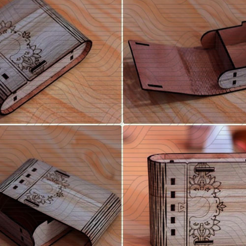 67 دانلود طرح آماده برش لیزر جعبه انگشتر خم دار کد 11714 - تصویر 1