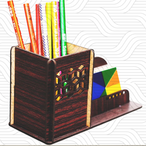 دانلود طرح آماده برش لیزر جا مدادی و جا کارتی کد11539