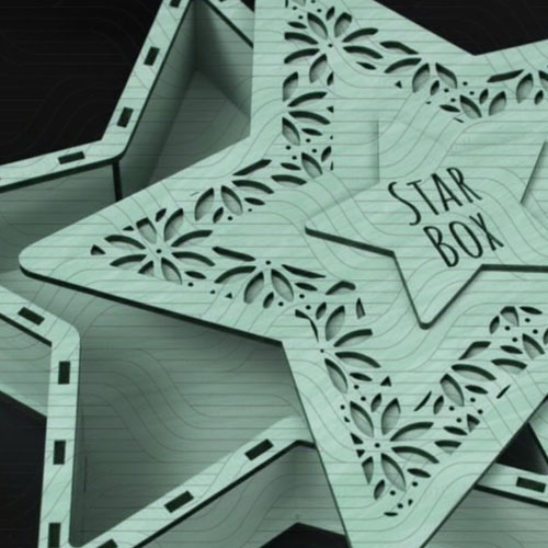 دانلود طرح آماده برش لیزر جعبه ستاره کد 11789