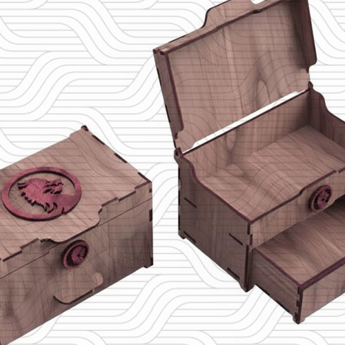 دانلود طرح آماده برش لیزر جعبه کوچک کشودار(4 میل) کد 11794