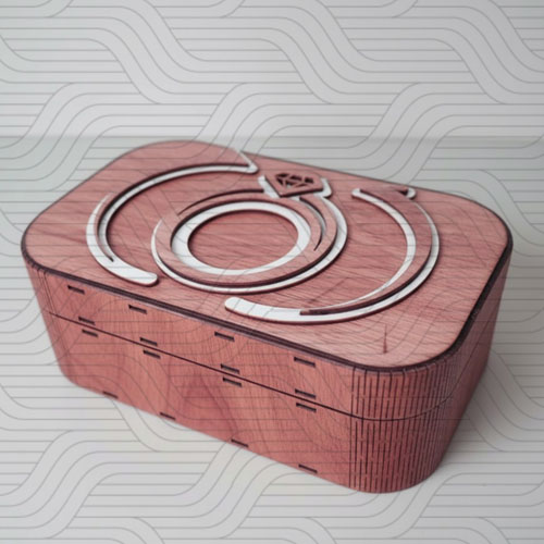 دانلود طرح آماده برش لیزر جعبه جواهرات چوبی(25*15*5 سانت) کد 11838