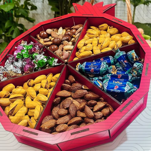 دانلود طرح آماده برش لیزر جعبه آجیل یلدایی مدل انار کد 11871