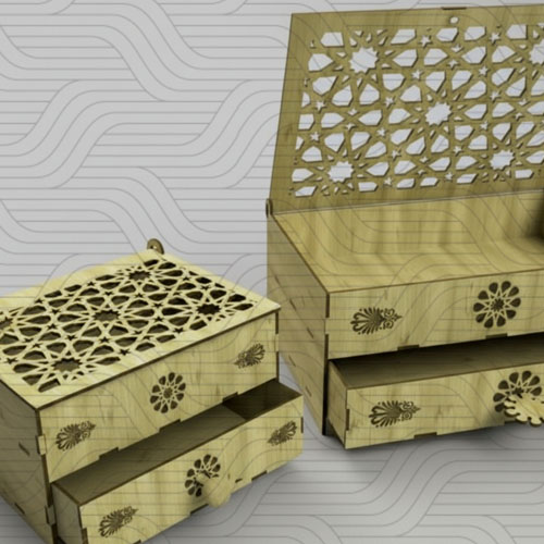 138 دانلود طرح آماده برش لیزر جعبه کشودار (2 سایز) کد 11898 - تصویر 1