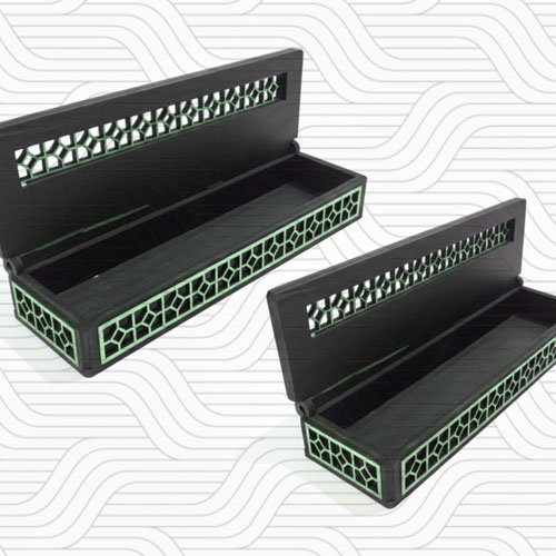 دانلود طرح آماده برش لیزر جعبه باکس گل (جا مدادی چوبی) کد 11904