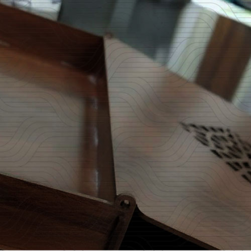 دانلود طرح آماده برش لیزر جعبه چوبی درب دار کد 11903