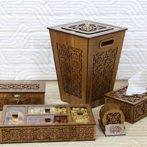 دانلود طرح آماده برش لیزر ست کامل پذیرایی کد 11905