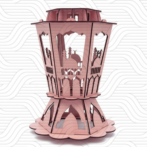 دانلود طرح آماده برش لیزر چراغ خواب مذهبی کد 11907