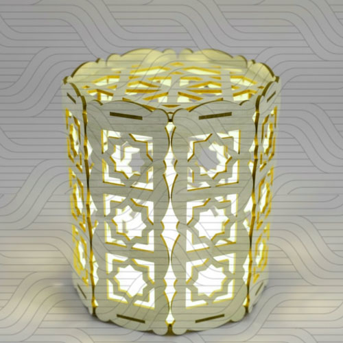 دانلود طرح آماده برش لیزر چراغ خواب (ارتفاع 19 سانت) کد 12028