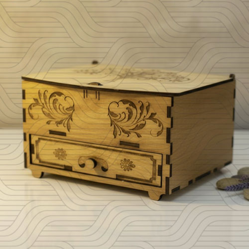 172 دانلود طرح آماده برش لیزر جعبه کشودار (4 میل) کد 11958 - تصویر 1