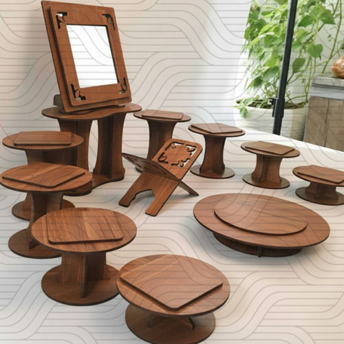 دانلود طرح آماده برش لیزر هفت سین چوبی کد 11971