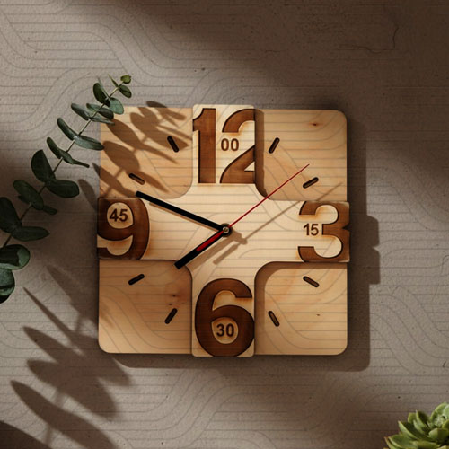 دانلود طرح آماده برش لیزر ساعت شیک کد 11974