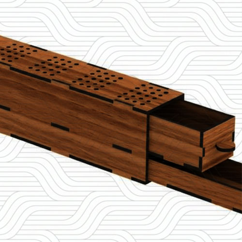 دانلود طرح آماده برش لیزر جا قلمی دو قسمتی کد 11976