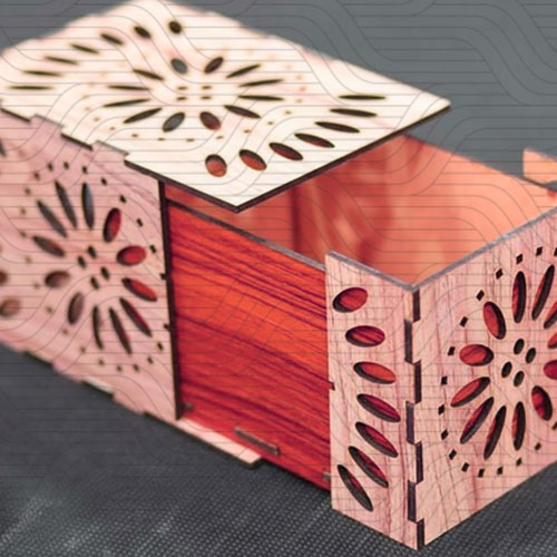 دانلود طرح آماده برش لیزر جعبه کادو کشویی (جعبه ساعت کشویی) کد 11756